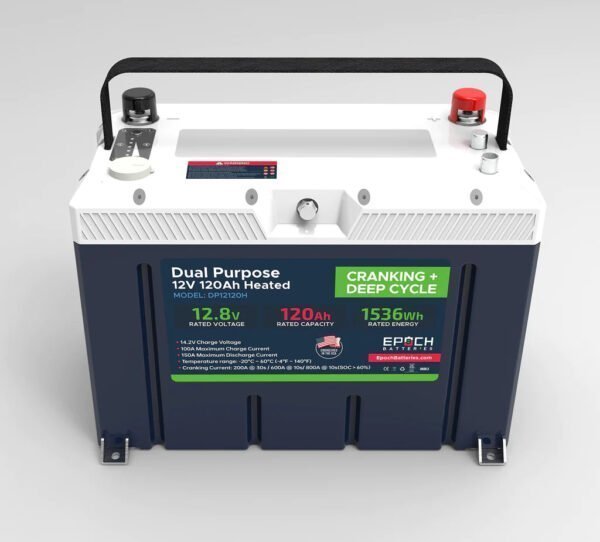 12V 120AH Group 27 LiFePO4 Battery Cranking & Deep Cycle Lithium Battery (Dual Purpose) - Image 1