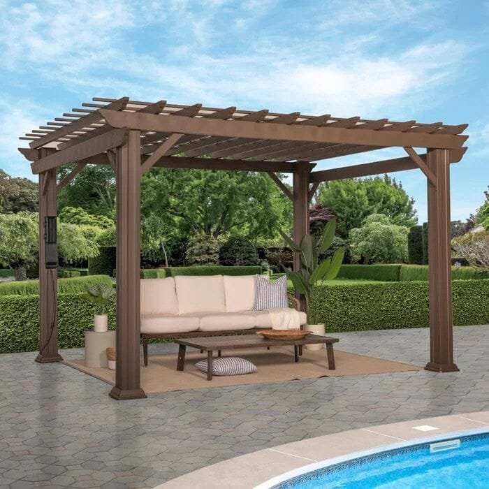 Backyard Discovery 12 ft. x 10 ft. Steel Traditional Pergola - Image 1