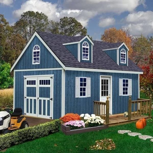 Best barns Hampton 12×24 Wood Storage Shed Kit Installation Included - Image 1