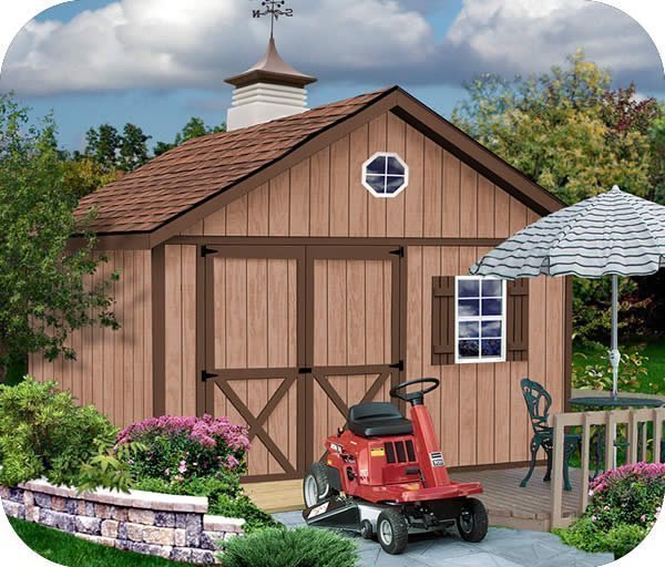 Brandon 12×20 Wood Storage Shed Kit – ALL Pre-Cut - Image 1