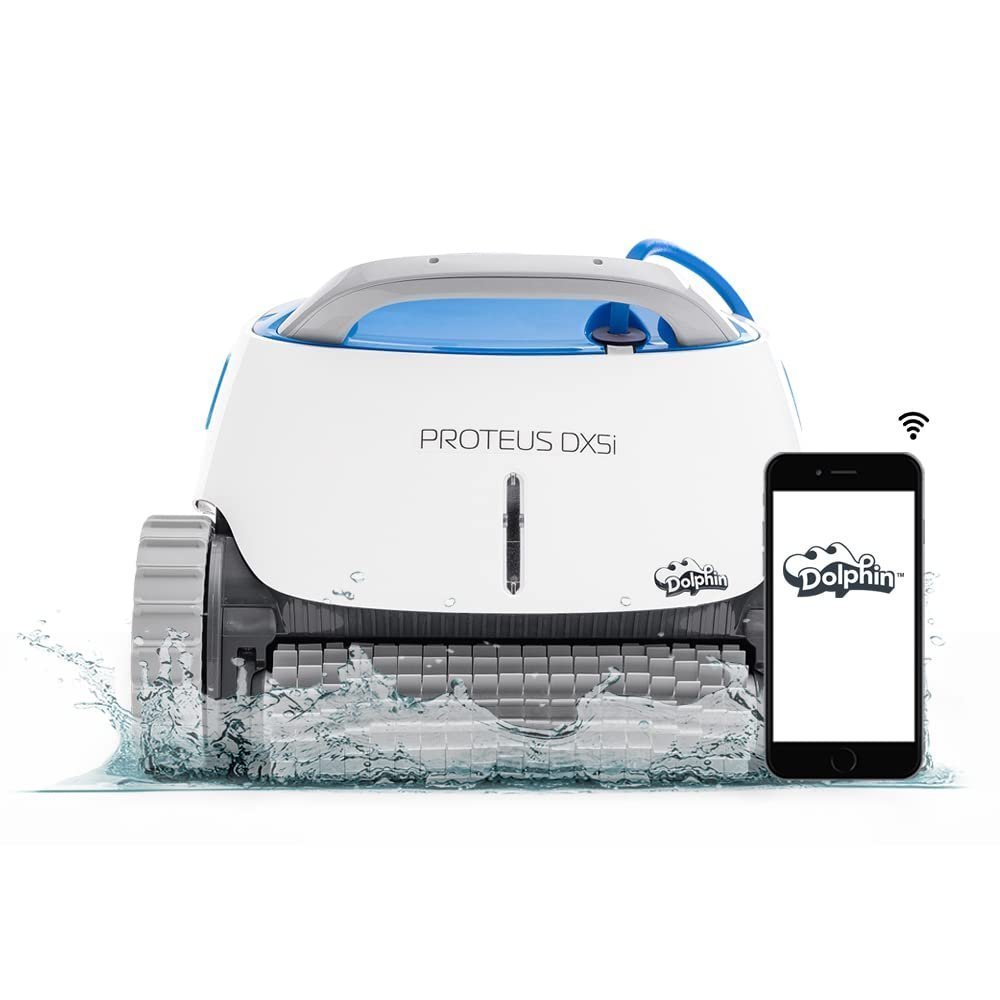 Dolphin Proteus DX5i Wi-Fi Robotic Pool Cleaner with Waterline Scrubber – For Pools up to 50 ft - Image 1