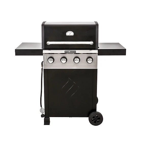 Even Embers 4-Burner Propane Gas Grill, 40,000 BTU, Silver/Black - Image 1