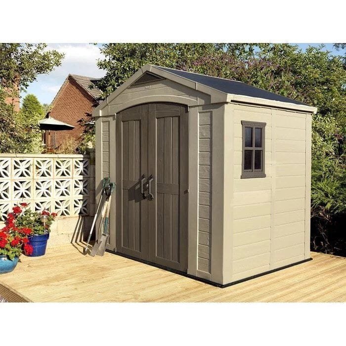 Factor 8 ft. W x 6 ft. D Plastic Storage Shed - Image 1